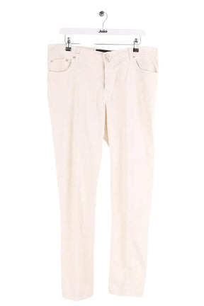 Pantalon droit Kiton Blanc en Coton, taille XL - Seconde Main