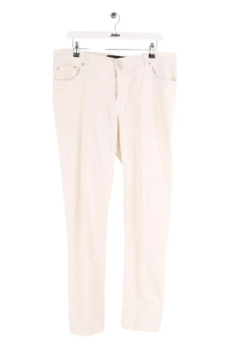 Pantalon droit Kiton Blanc en Coton, taille XL - Seconde Main