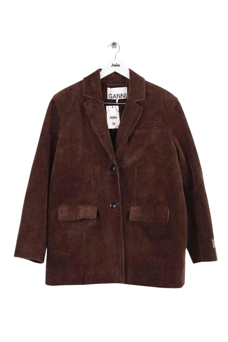 Veste Ganni Marron en Laine, taille L - Seconde Main