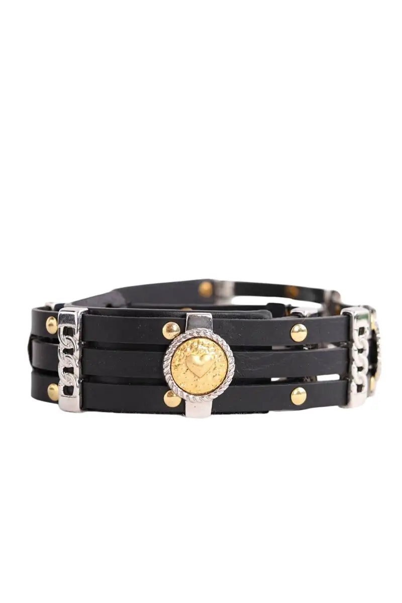 Ceinture en cuir Maje Noir en Cuir, taille S - Seconde Main