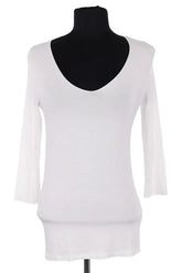 Top Majestic Filatures Blanc en Viscose, taille S - Seconde Main
