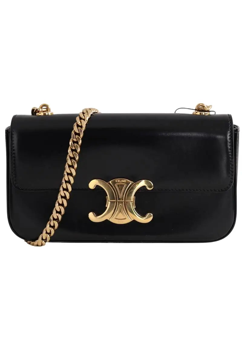 Sac à main Celine Triomphe chain Noir en Cuir - Seconde Main