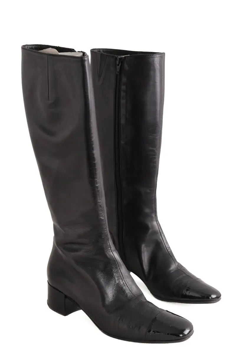 Bottes Carel Noir en Cuir