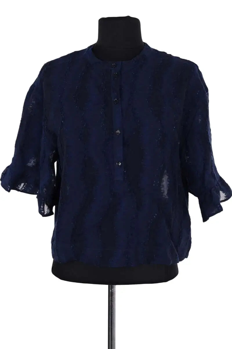 Blouse Balzac Marine en Viscose, taille M - Seconde Main