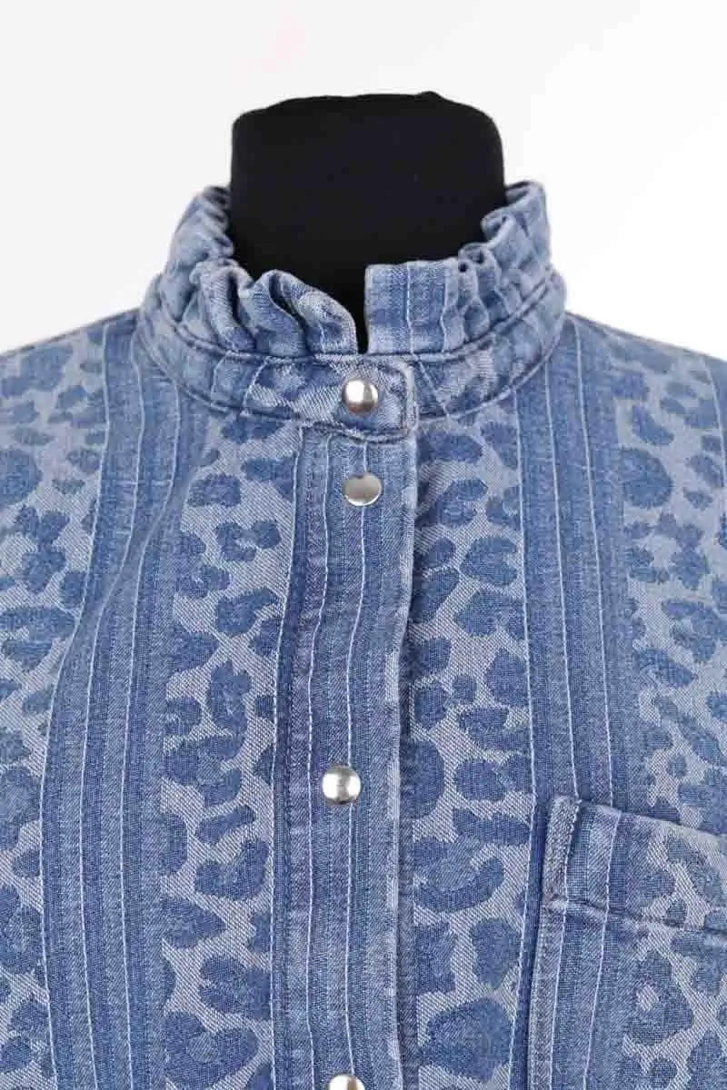 Veste Balzac Bleu en Coton