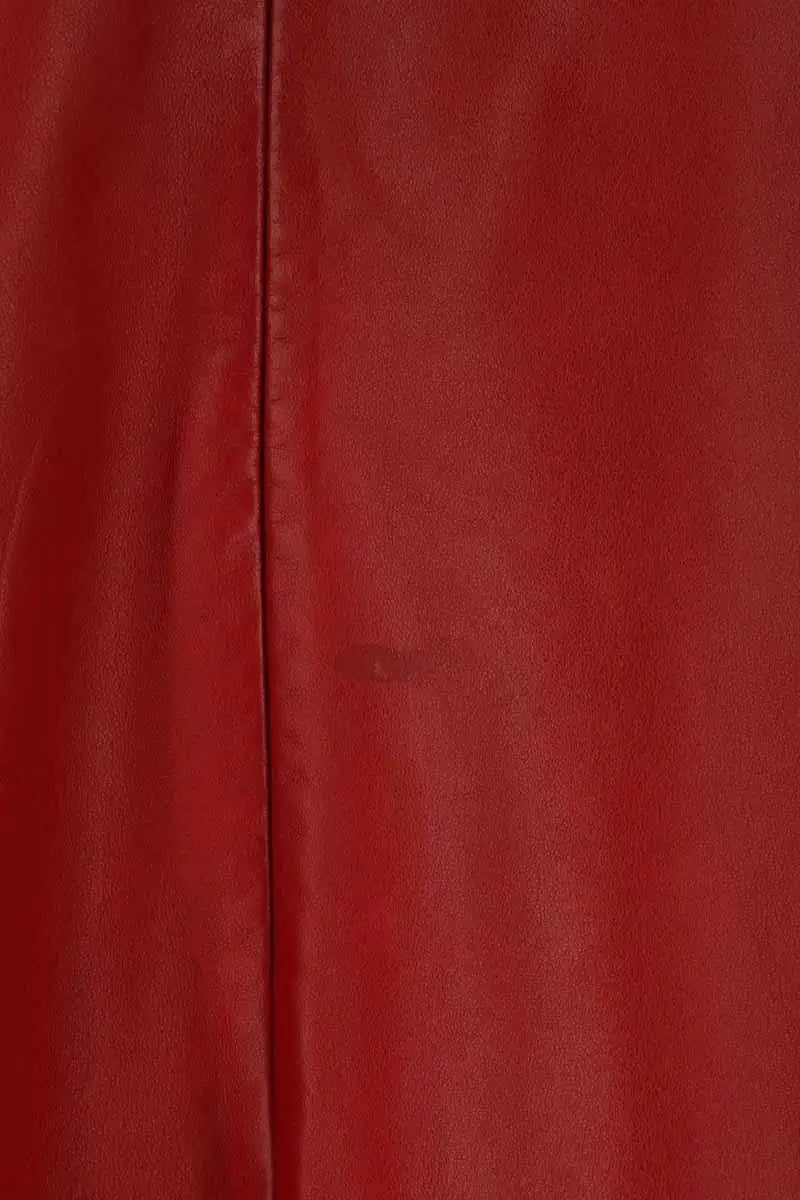 Robe Balenciaga Rouge en Cuir