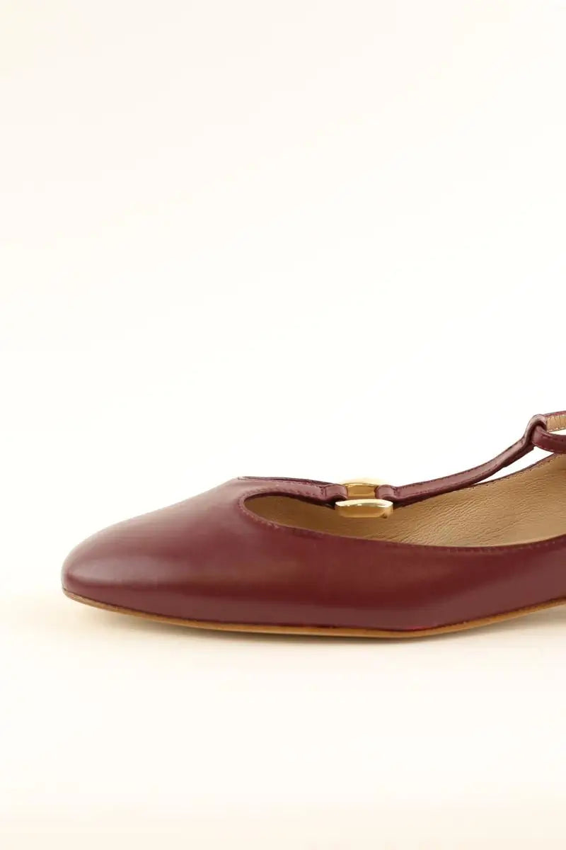 Ballerines LK Bennett Minna Bordeaux en Cuir