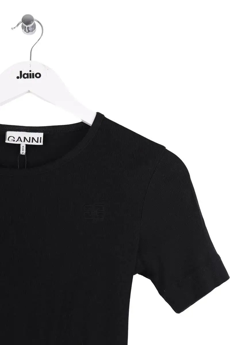 T-shirt Ganni Noir en Coton