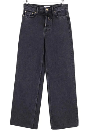 Jean large Ganni Anthracite en Coton, taille XS - Seconde Main