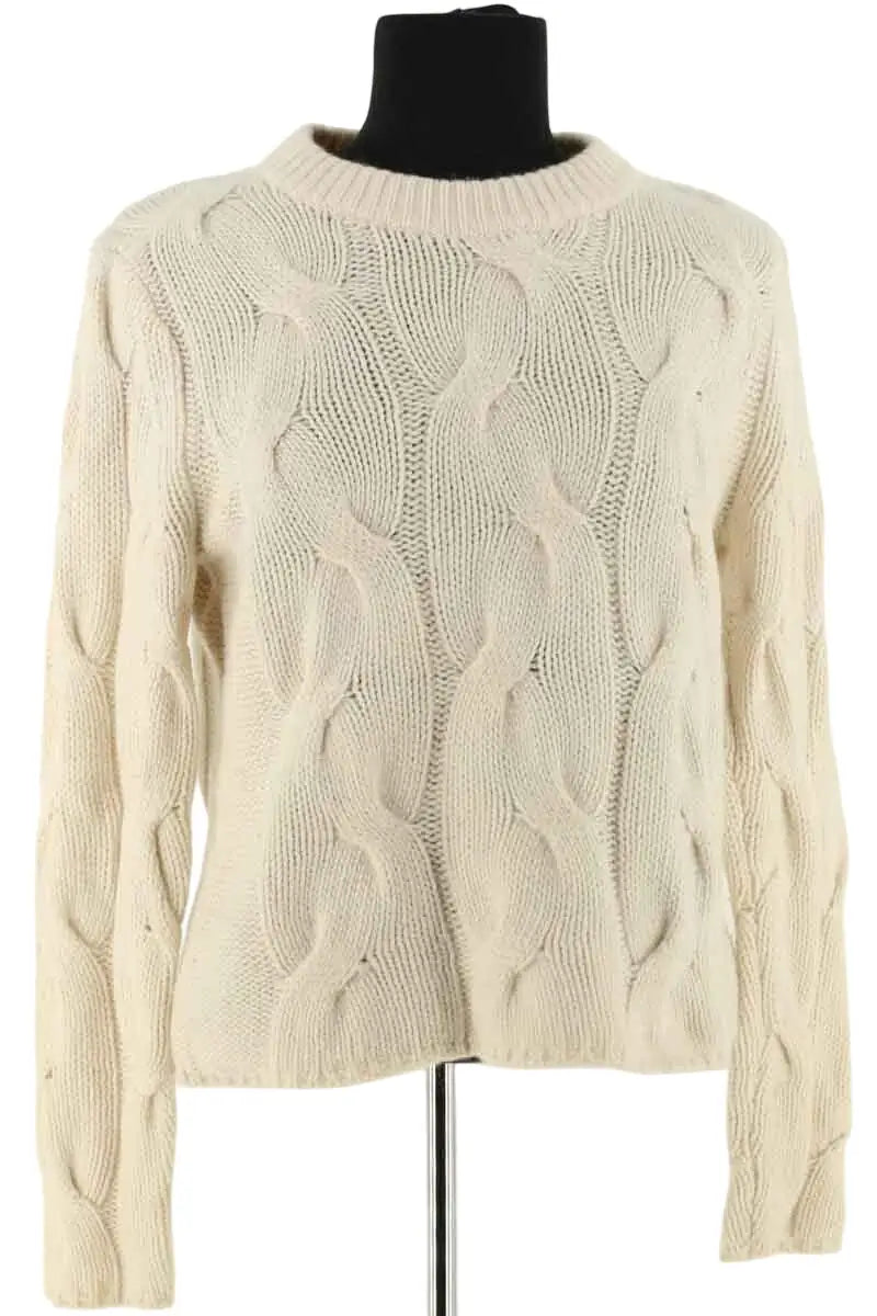 Pull Eric Bompard Ecru en Cachemire, taille M - Seconde Main