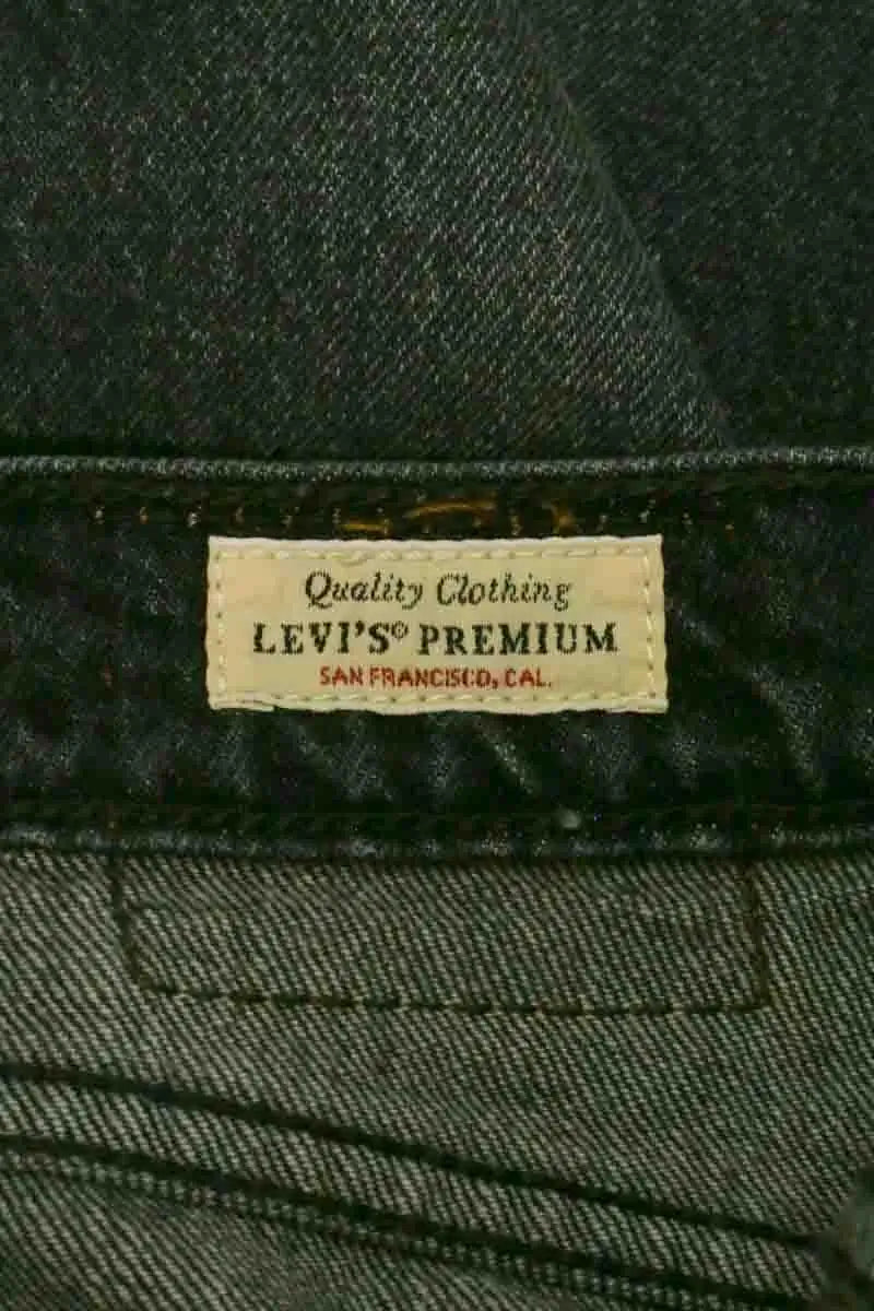 Jean droit Levi's 501 Anthracite en Coton