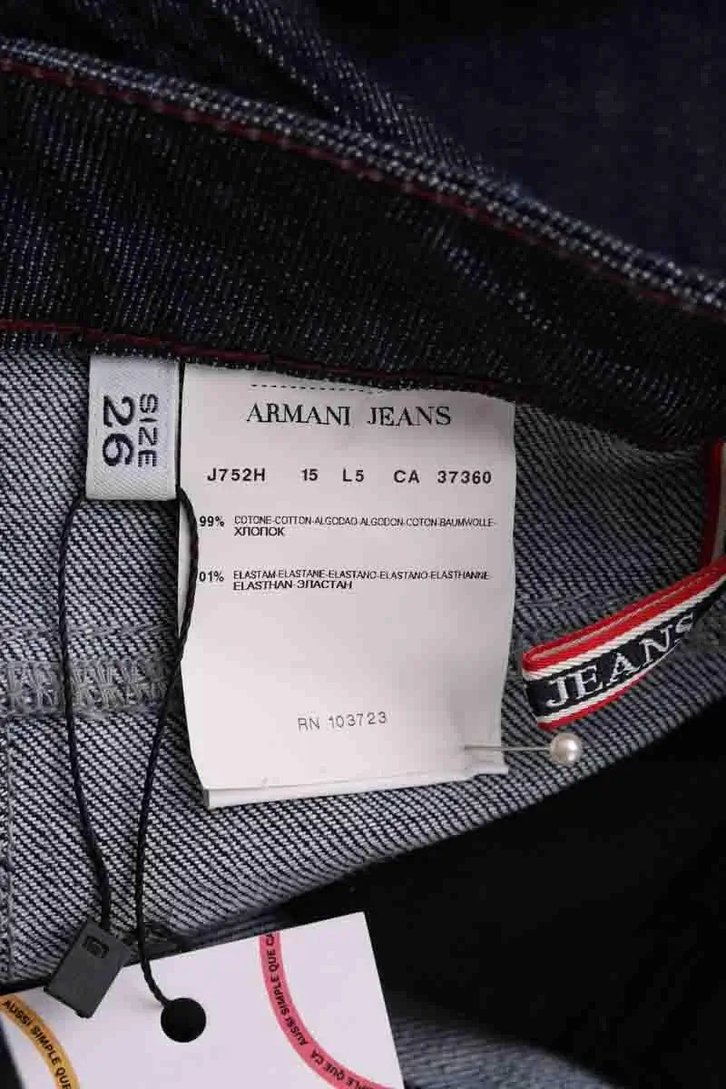 Jean droit Armani Jeans Bleu en Coton