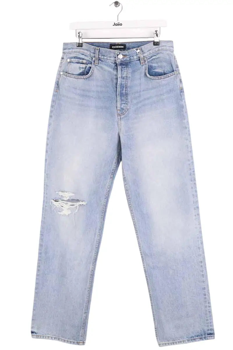 Jean droit EB Denim Bleu en Coton, taille XL - Seconde Main