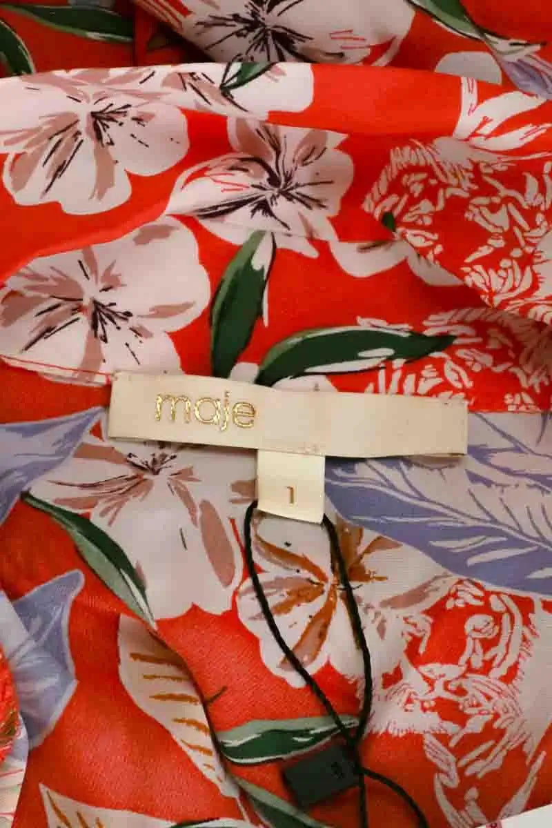 Chemise Maje Rouge en Viscose