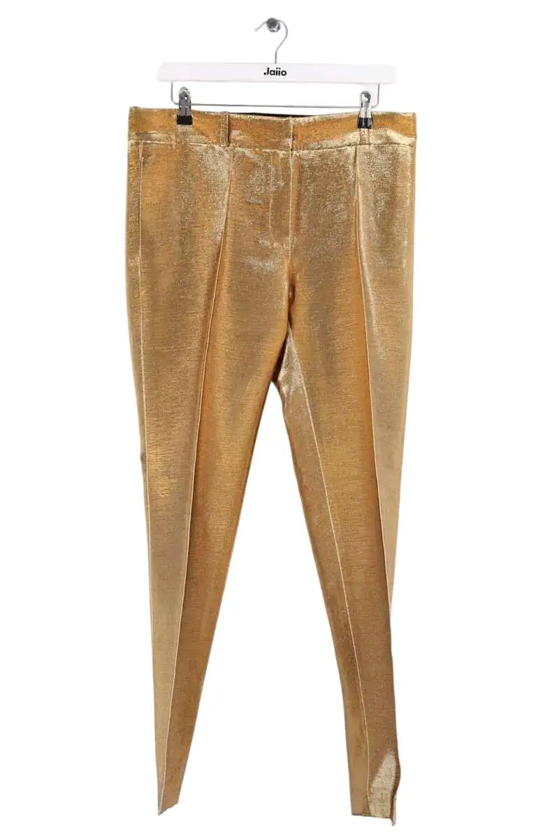 Pantalon droit Pallas Doré en Synthétique, taille L - Seconde Main