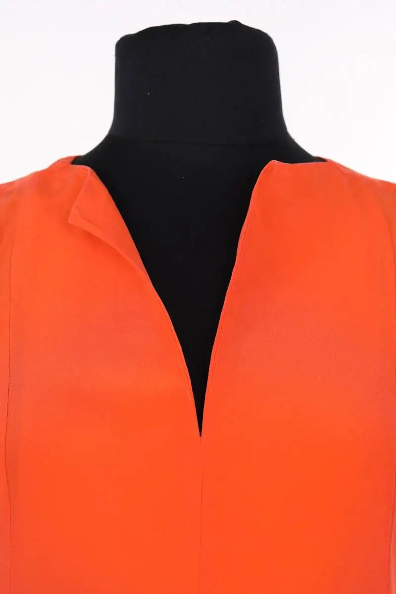 Top sans manche LK Bennett Orange en Soie