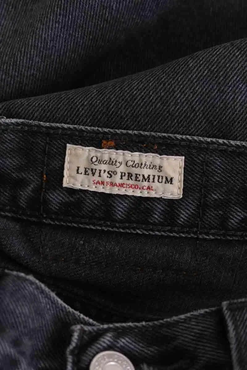 Jean droit Levi's 501 Noir en Coton