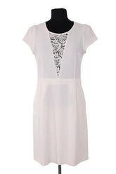 Robe Claudie Pierlot Blanc en Synthétique, taille M - Seconde Main