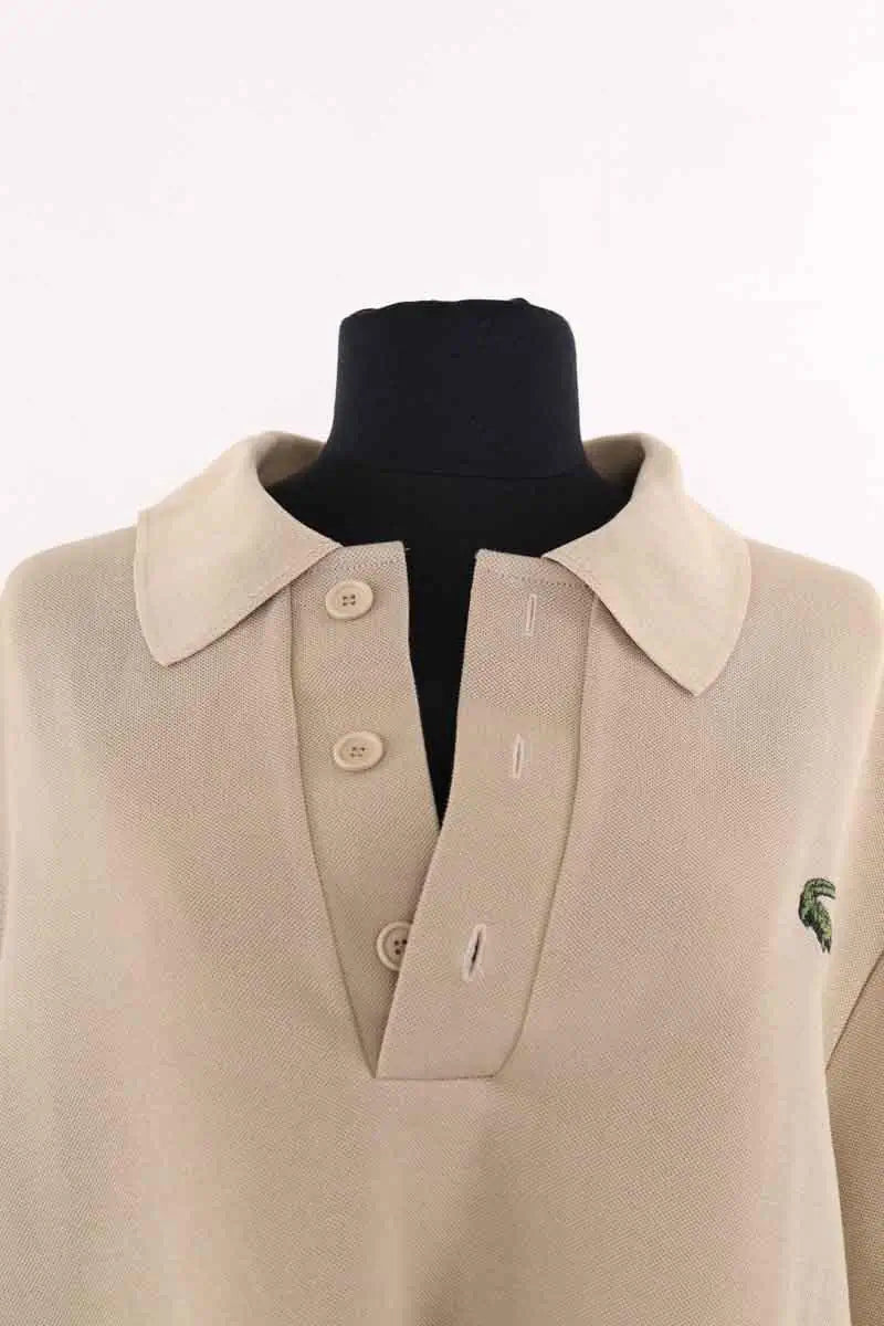 T-shirt Lacoste Camel en Coton