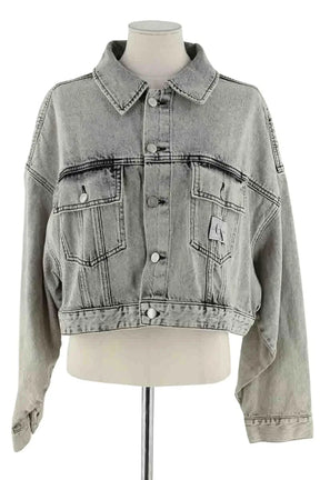 Veste Calvin Klein Gris en Coton, taille S - Seconde Main