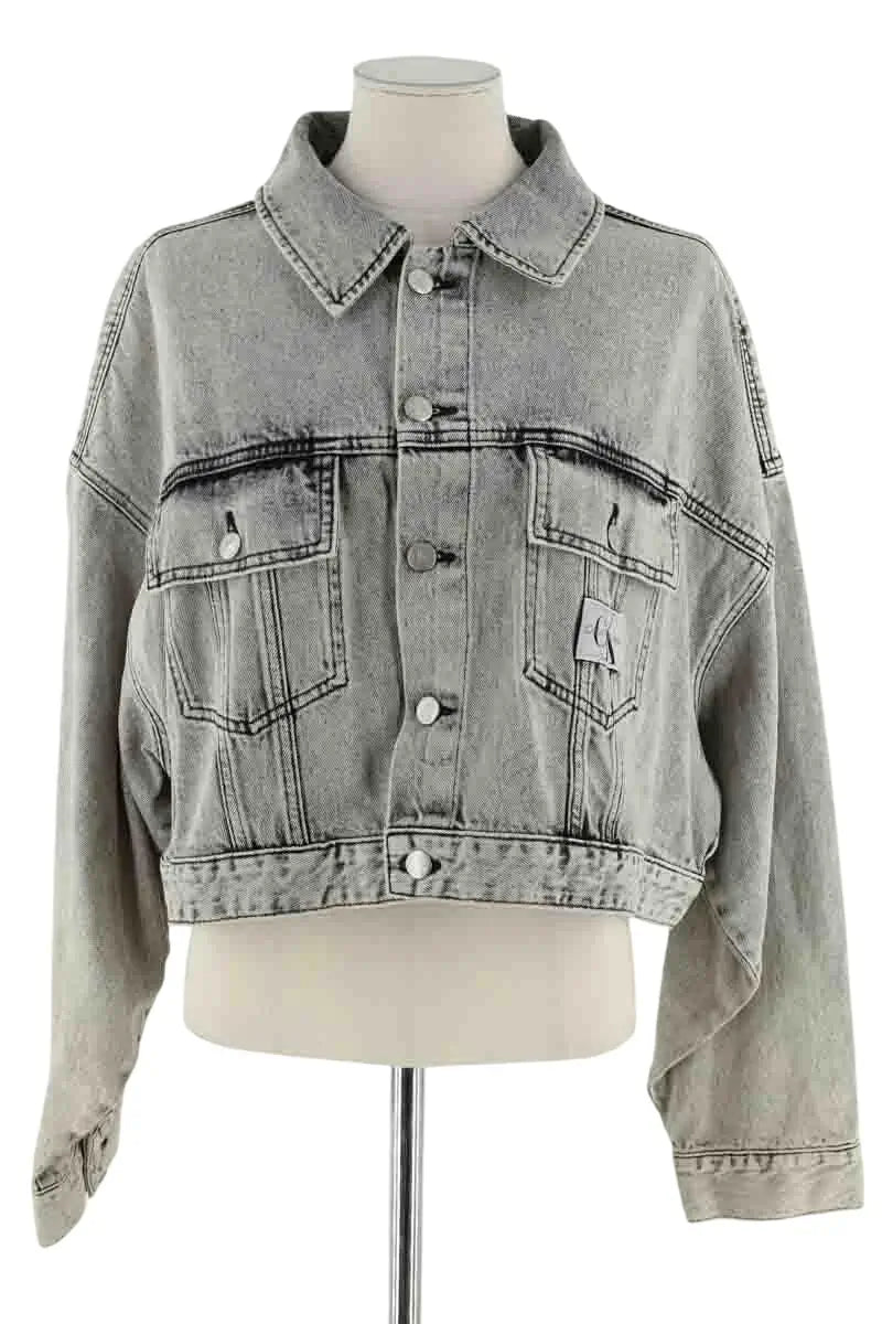 Veste Calvin Klein Gris en Coton, taille S - Seconde Main