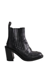Boots Kitsuné Noir en Cuir, taille 38 - Seconde Main