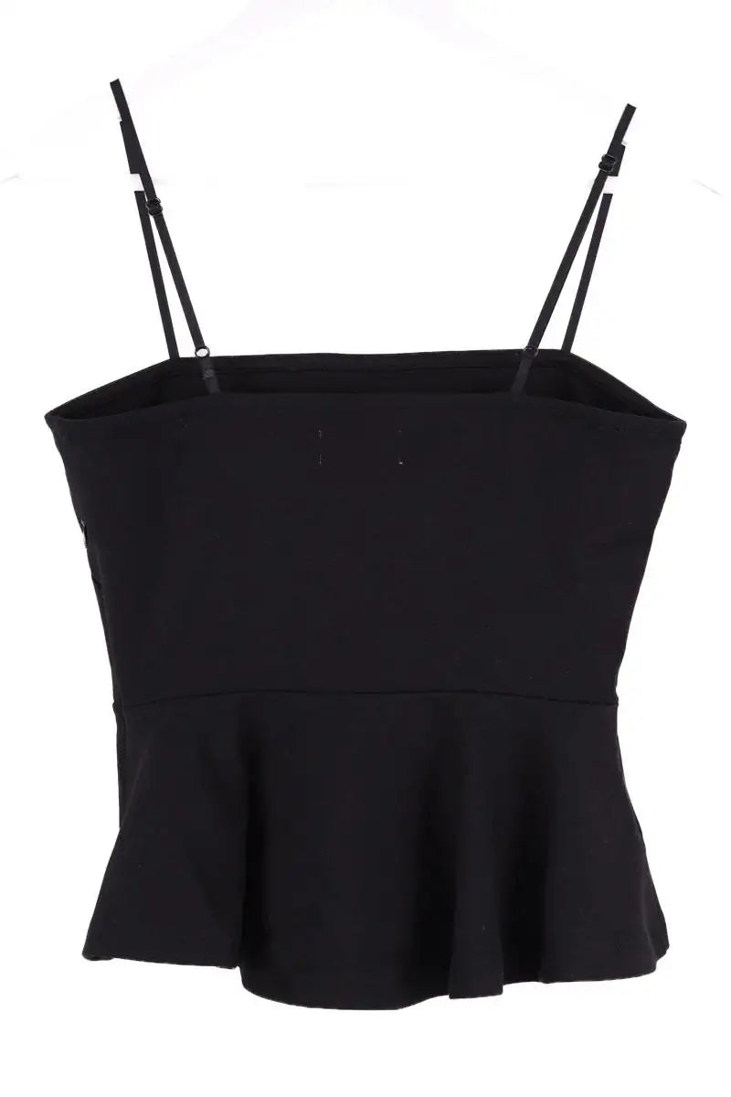 Top sans manche L'agence Parisa peplum top Noir en Synthétique