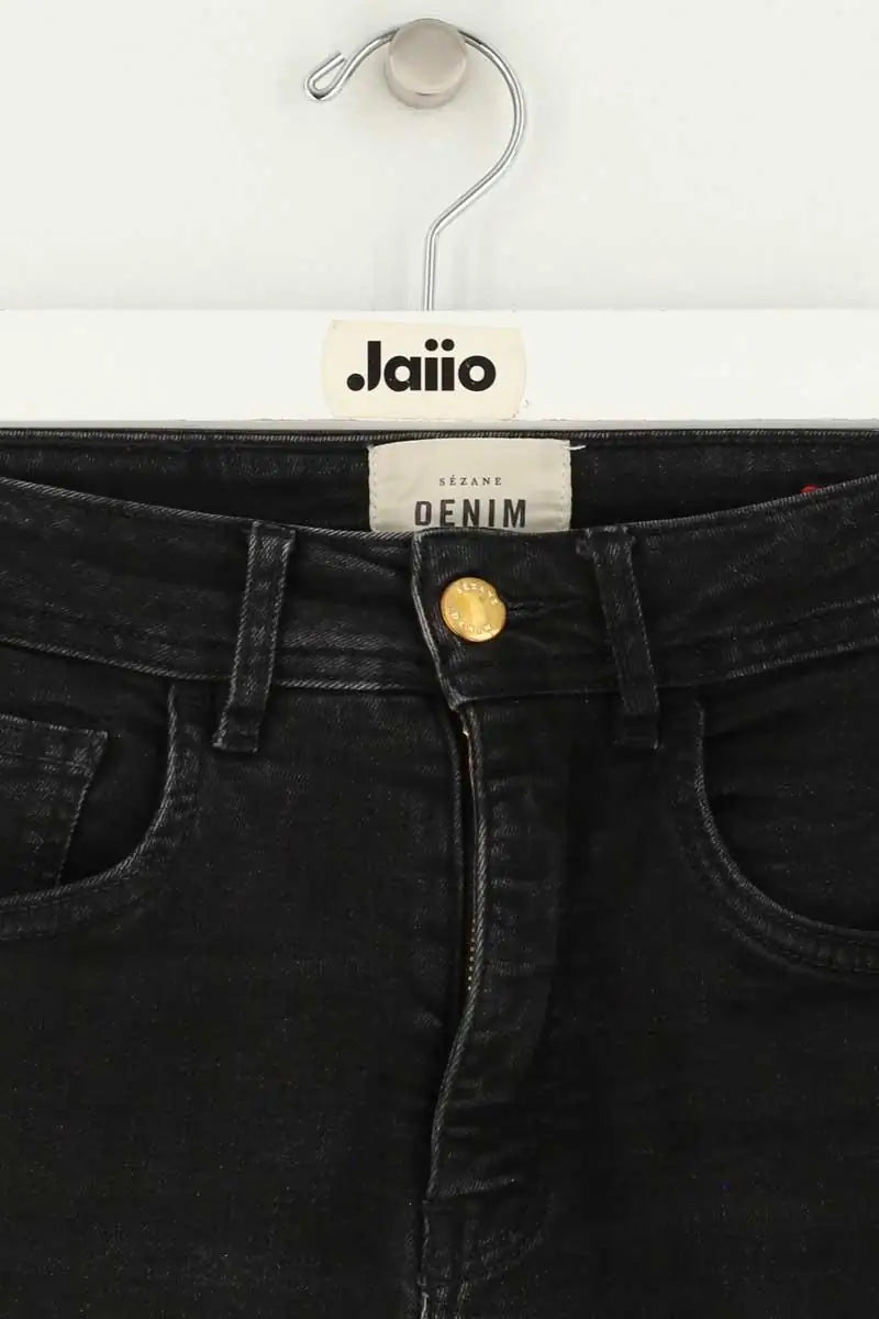 Jean slim Sézane Noir en Coton