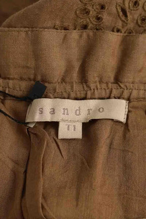 Jupe Sandro Camel en Lin