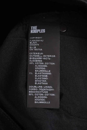 Jean droit The Kooples Noir en Coton