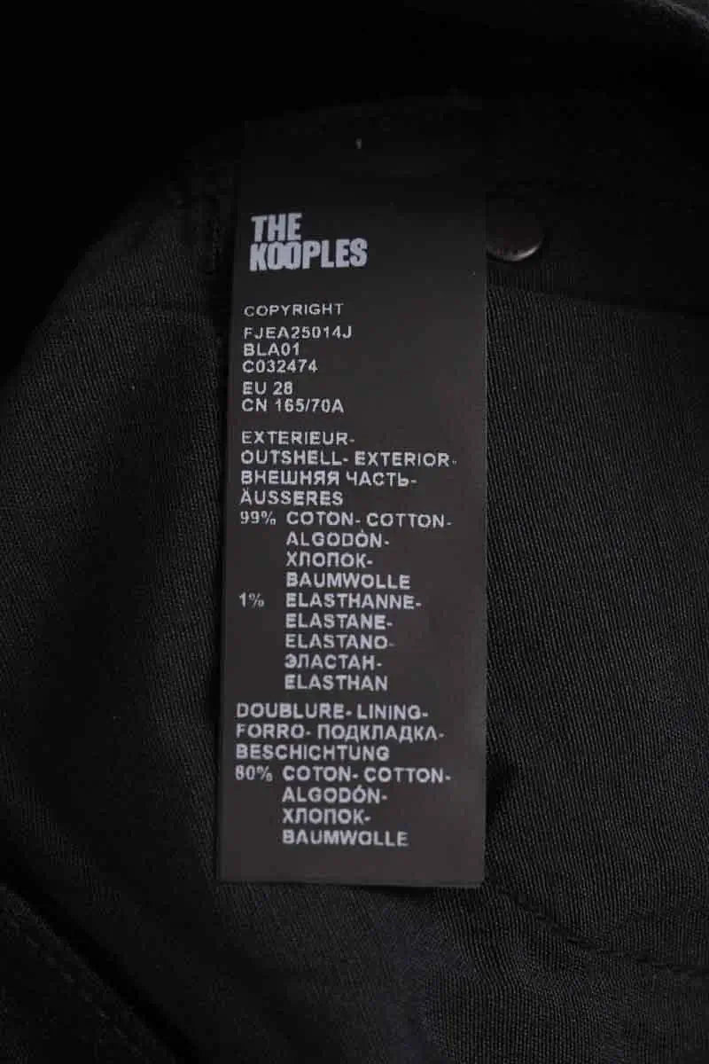 Jean droit The Kooples Noir en Coton