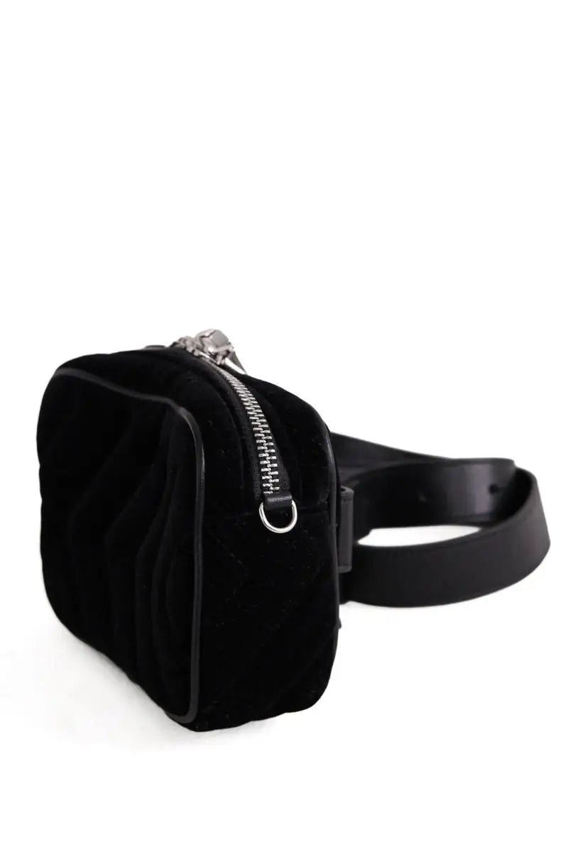 Sac banane Sandro Noir en Velours