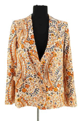 Blazer Sézane Orange en Lin, taille XS - Seconde Main
