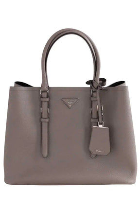 Sac à main Prada Double Gris en Cuir - Seconde Main