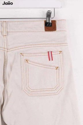Jean large Ines de la Fressange Ecru en Coton