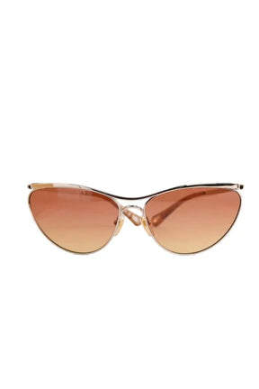 Lunettes de soleil Chloé Marron en Métal - Seconde Main