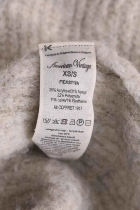 Cardigan American Vintage Gris en Synthétique