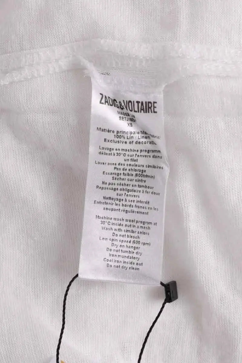 T-shirt Zadig & Voltaire Blanc en Lin