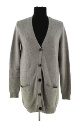 Cardigan Tory Burch Gris en Laine, taille S - Seconde Main