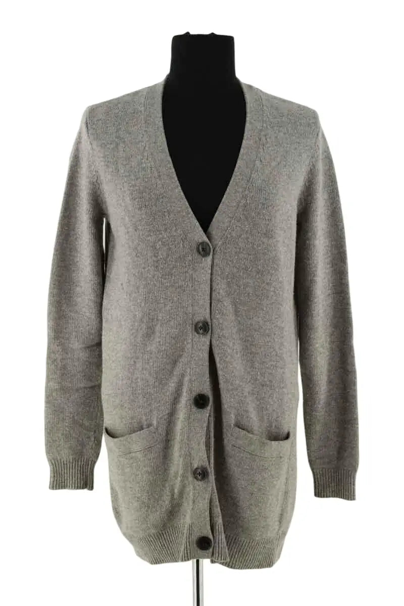 Cardigan Tory Burch Gris en Laine, taille S - Seconde Main