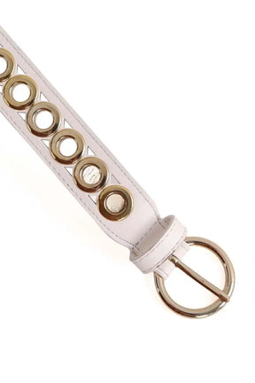 Ceinture en cuir Maje Blanc en Cuir