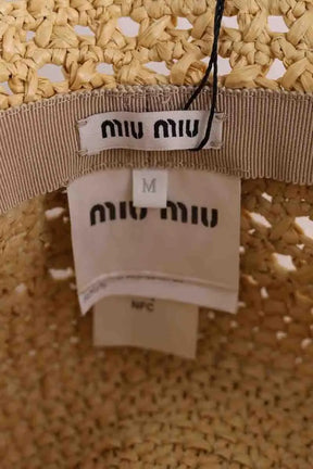 Chapeau Miu Miu Beige en Osier