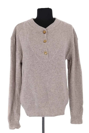 Pull Balzac Beige en Laine, taille S - Seconde Main