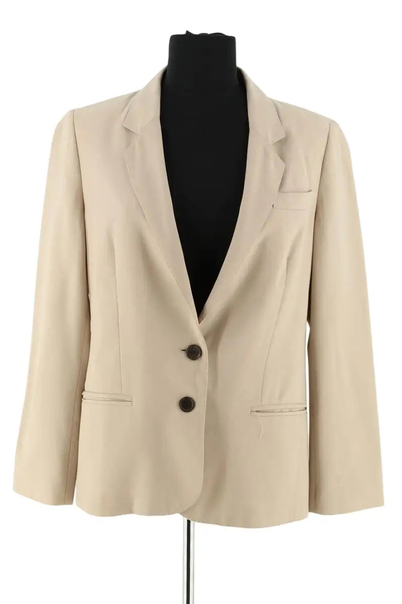 Blazer Gerard Darel Beige en Synthétique, taille M - Seconde Main