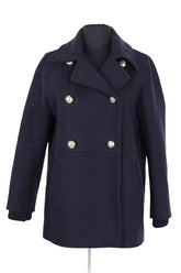 Peacoat Sandro Marine en Laine, taille S - Seconde Main