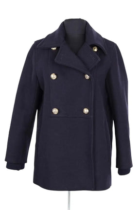 Peacoat Sandro Marine en Laine, taille S - Seconde Main