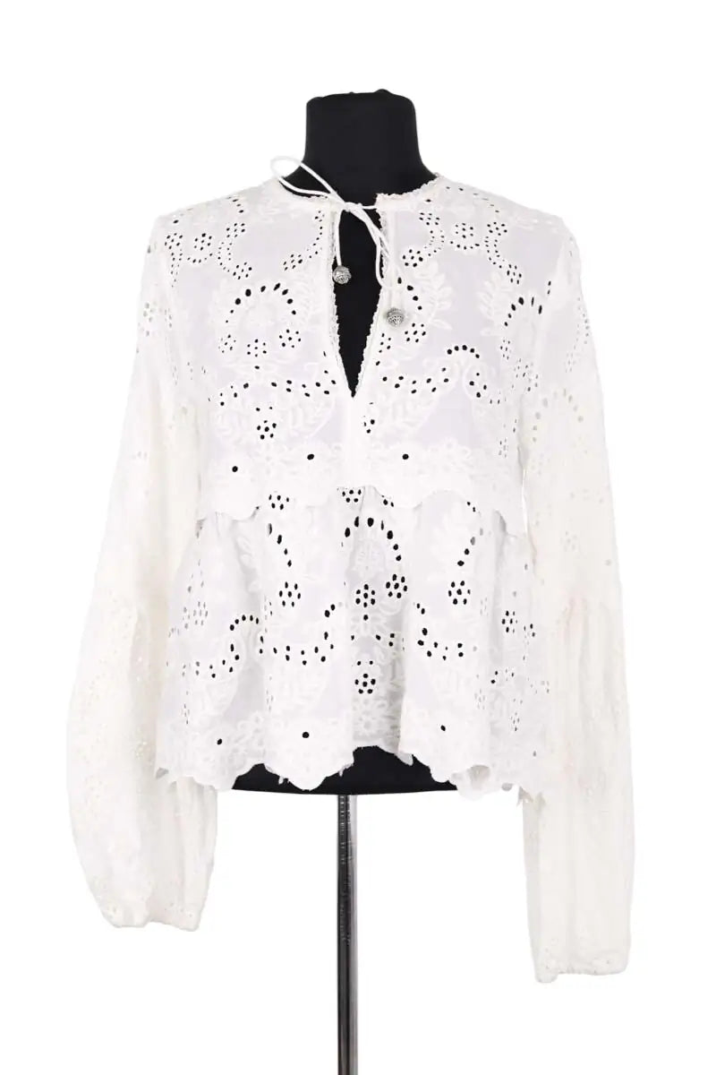 Blouse The Kooples Blanc en Viscose, taille S - Seconde Main