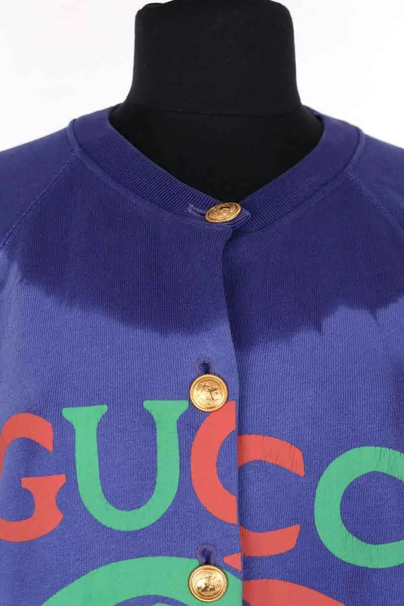 Cardigan Gucci Bleu en Coton