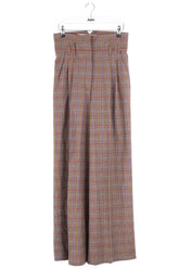 Pantalon large Tara Jarmon Marron en Laine, taille XS - Seconde Main