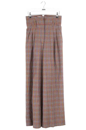 Pantalon large Tara Jarmon Marron en Laine, taille XS - Seconde Main